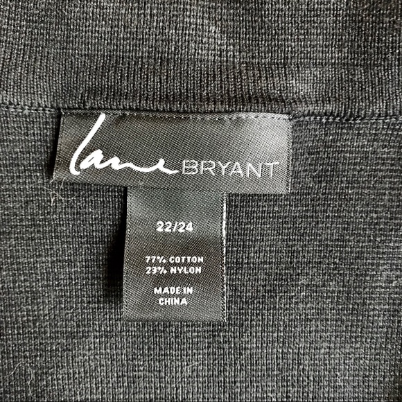 Lane Bryant Black Knit Cardigan 3 Button Blazer M2 - Picture 4 of 7